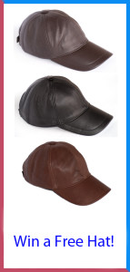 Win A Free 100% Leather Baseball Cap